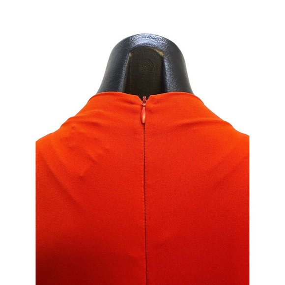 Armani Collezioni Red Long-Sleeve Faux Wrap Dress Size 8 - Picture 3 of 9